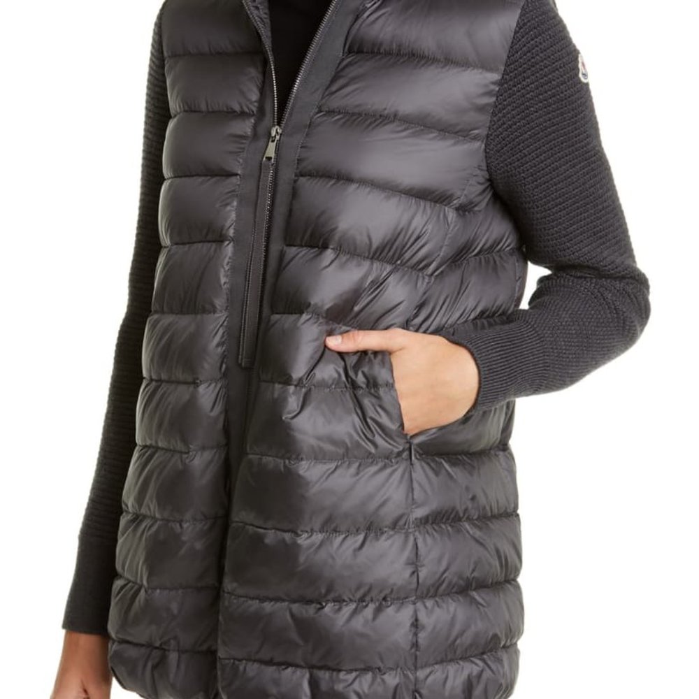 Moncler long Down cardigan